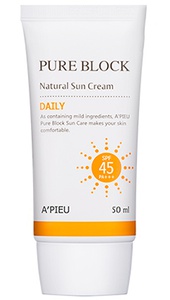 A'pieu Pure Block Natural Sun Cream Spf 45 Pa+++