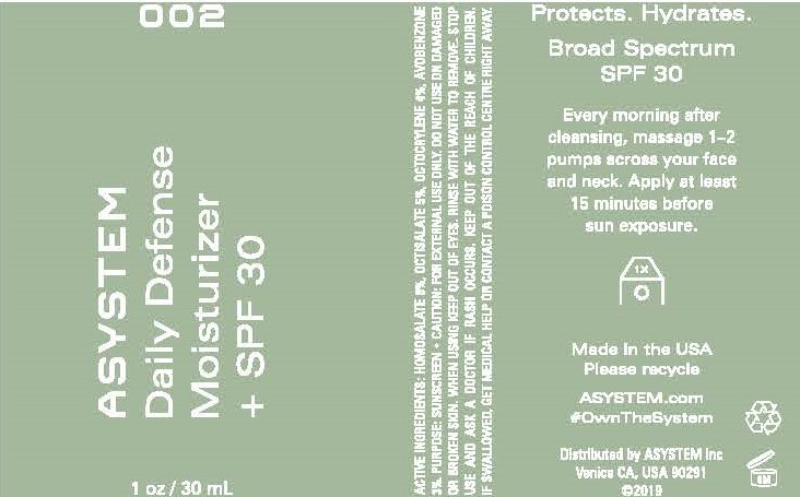ASYSTEM Daily Defense Moisturizer