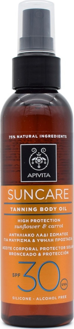 Apivita Suncare Tanning Body Oil Spf 30