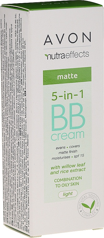 Avon nutraeffects Matte BB Cream With Willow Leaf And Rice Extract Combination To Oily Skin