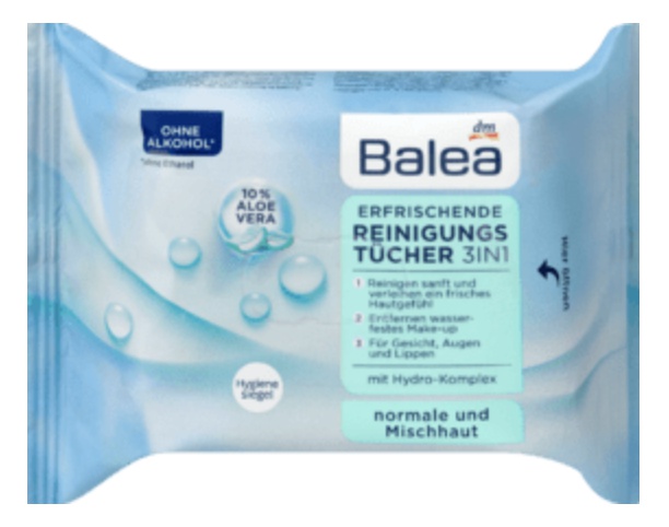 Balea Reinigungstücher Erfrischend 3In1