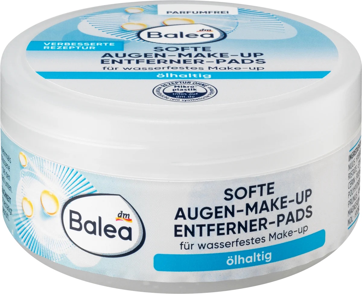 Balea Softe Augen Make-Up Entferner Pads Ölhaltig