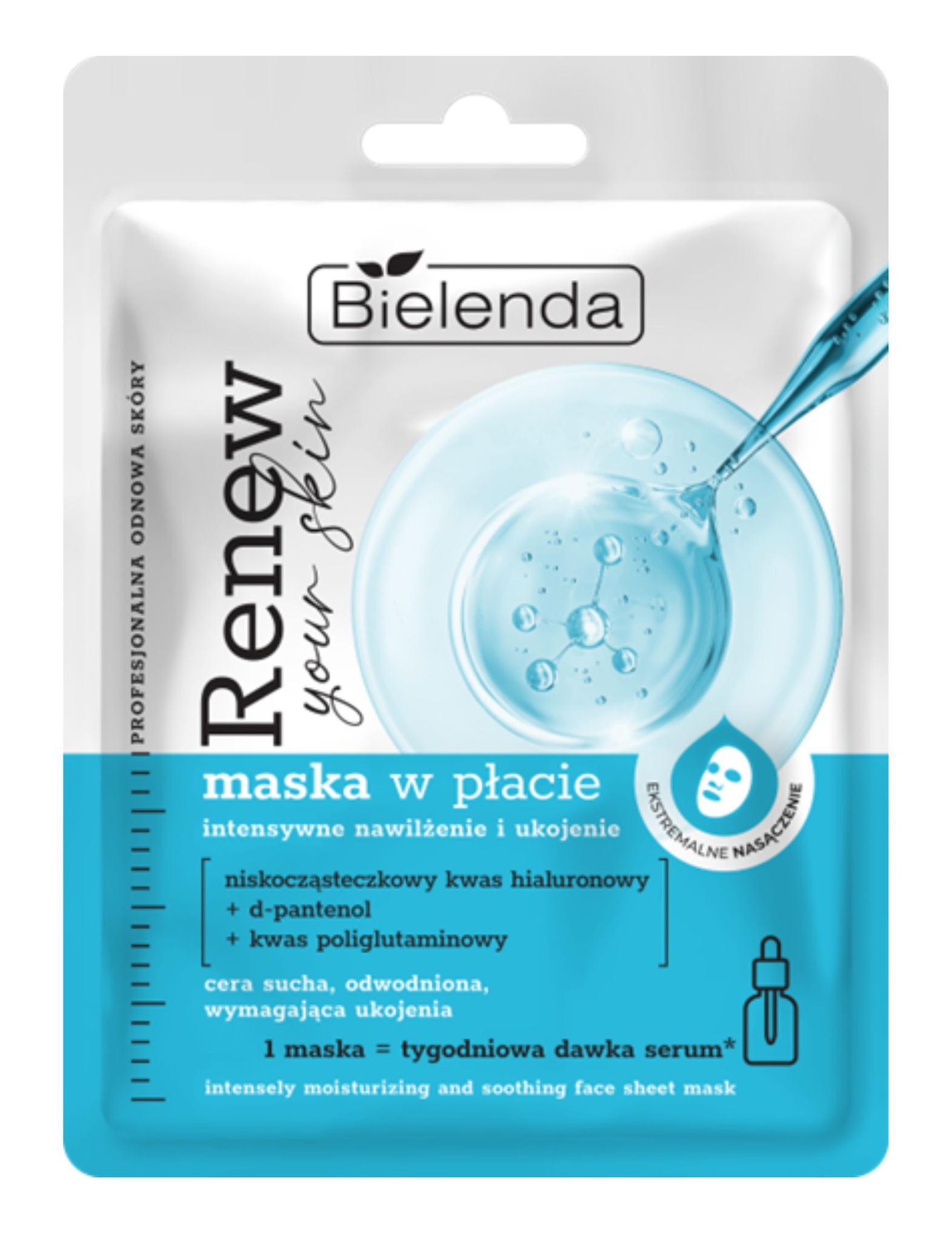Bielenda Renew Your Skin Moisturizing And Soothing Face Sheet Mask