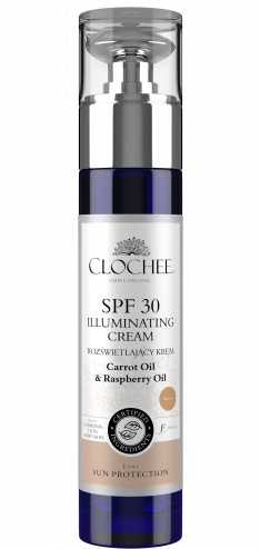 CLOCHEE Illuminating Cream SPF 30 Carrot Oil & Raspberry Oil