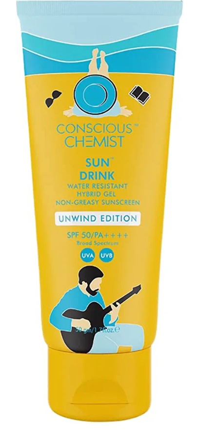 Conscious Chemist Sun Dink Hybrid SPF 50 Pa++++ Sunscreen Unwind Edition