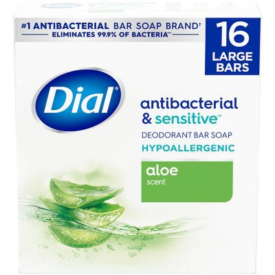 Dial Antibacterial & Sensitive Aloe Scent Deodorant Bar Soap
