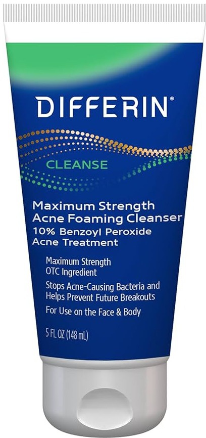 Differin Maximum Strength Acne Foaming Cleanser 10% Benzoyl Peroxide