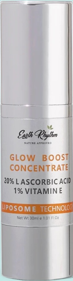 Earth Rhythm Glow Boost Concentrate With 20% L Ascorbic Acid 1% Vitamin E - Liposome Technology