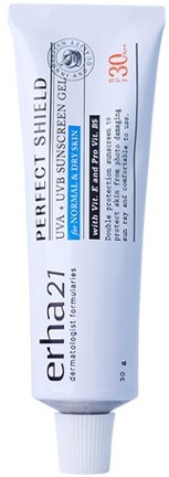 Erha21 Perfect Shield UVA + UVB Sunscreen Gel For Normal & Dry Skin Spf 30 PA ++