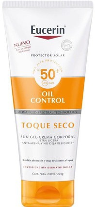 Eucerin Sun Body Oil Control Gel-crema Toque Seco FPS50