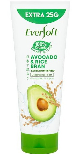 Eversoft Avocado & Rice Bran Extra Nourishing Cleansing Foam