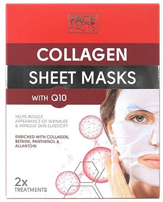 Face facts Collagen Sheet Masks With Q10
