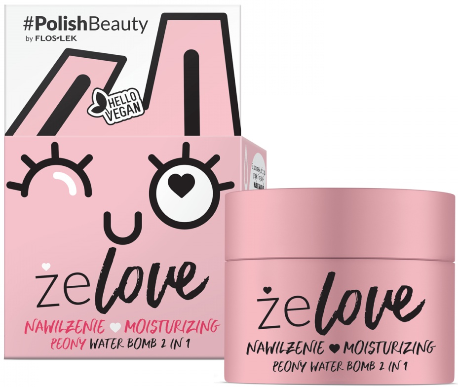 Floslek Żelove Moisturizing Peony Water Bomb 2 In 1