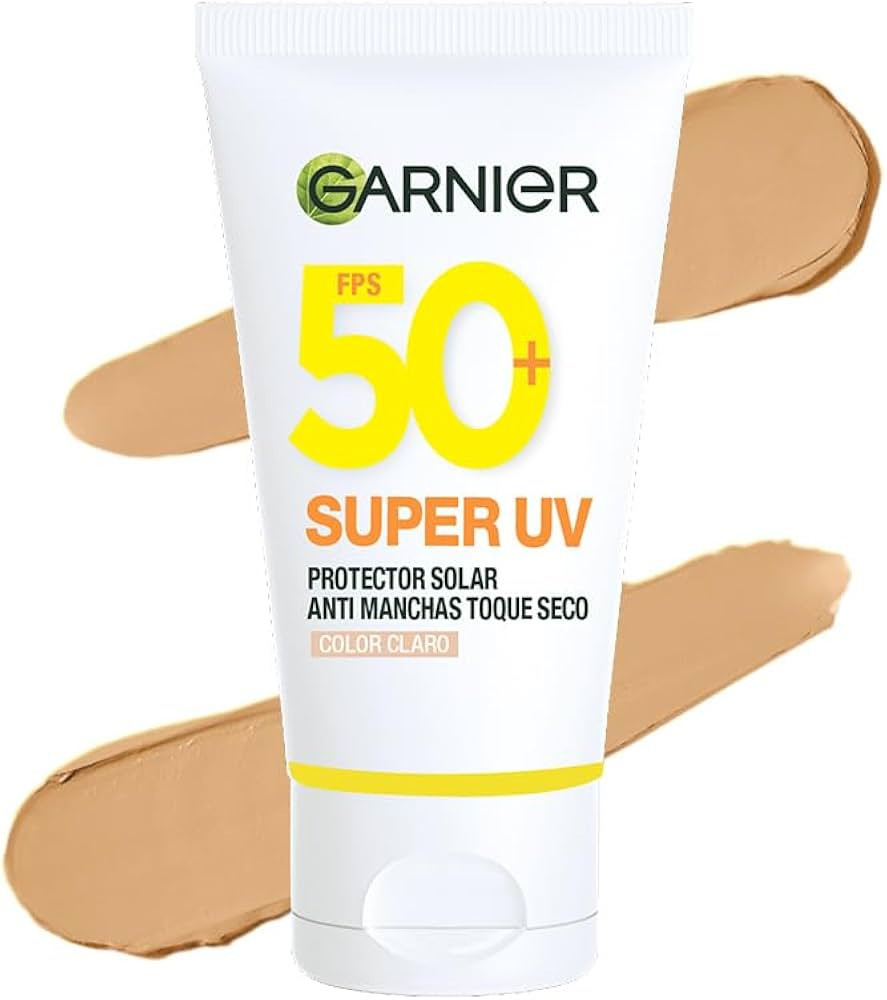 Garnier Super UV Protector Solar Anti Manchas Toque Seco Color Claro FPS50