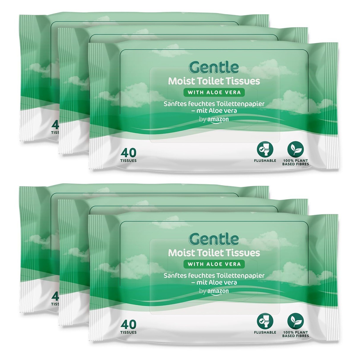 Gentle Amazon Gentle Moist Toilet Tissues With Aloe Vera