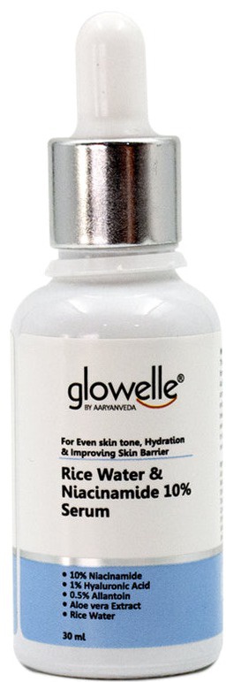 Glowelle by AARYANVEDA Rice Water And Niacinamide 10% Serum