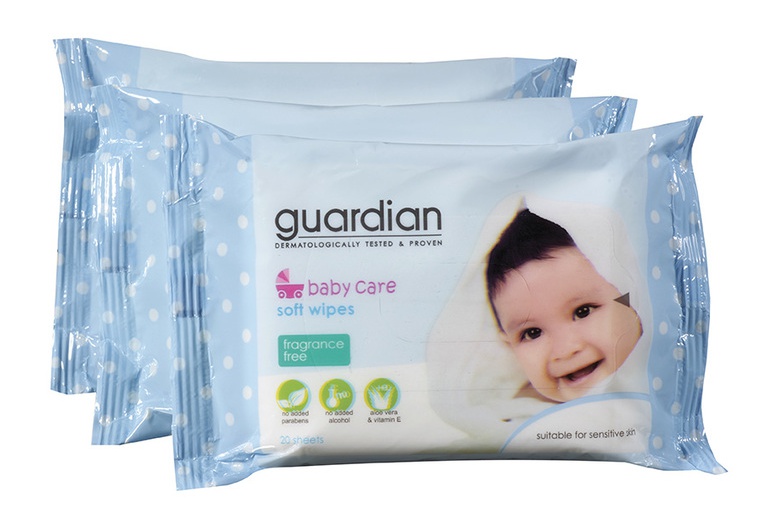 Guardian Baby Care Soft Wipes (Fragrance Free)
