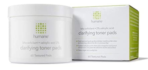 Humane BHA Salicylic Acid 2% Clarifying Toner Pads