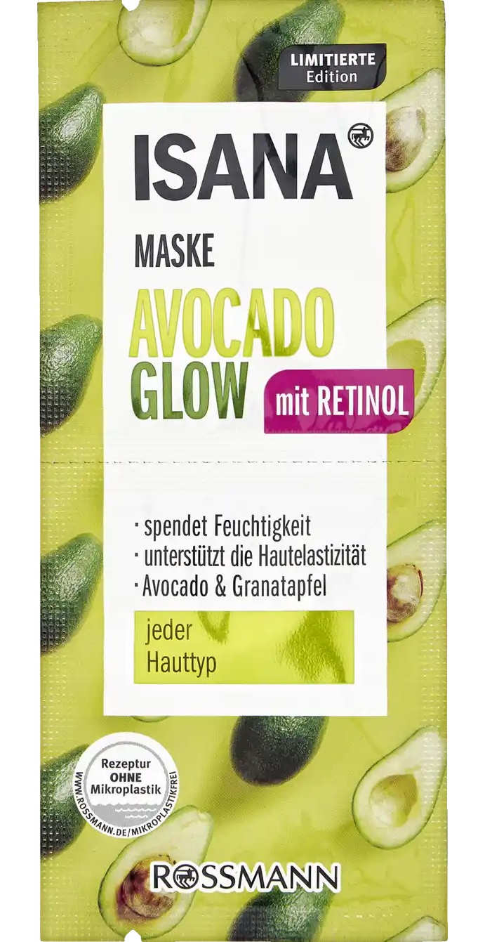 Isana Avocado Glow Maske Mit Retinol