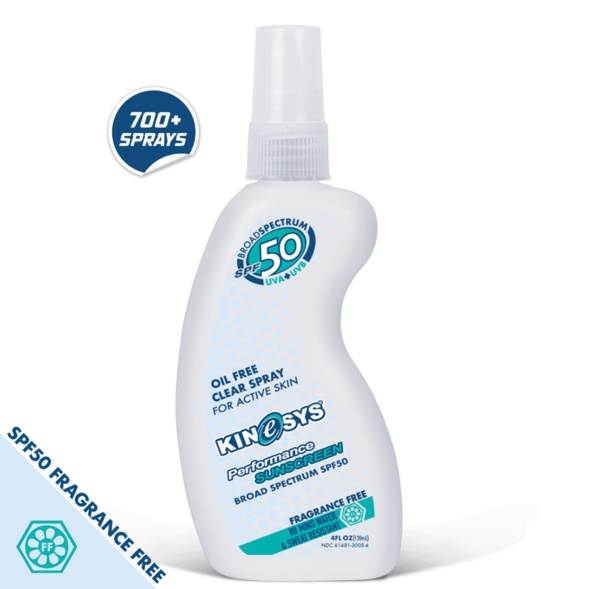 KINeSYS Spf 50 Fragrance Free Spray Sunscreen