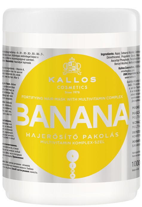 Kallos KJMN Banana Fortifying Hair Mask