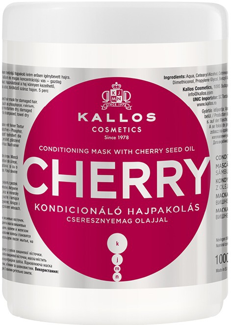 Kallos KJMN Cherry Conditioning Mask