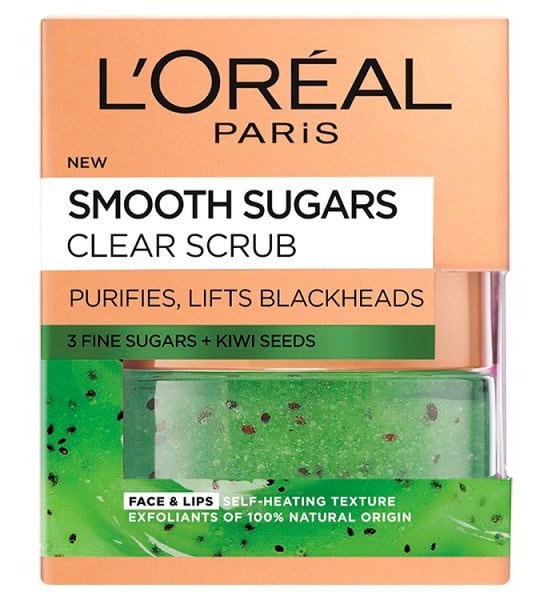 L'Oreal Smooth Sugar Clear Kiwi Face & Lip Scrub