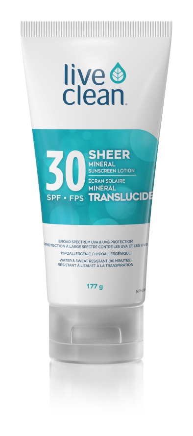 Live Clean Sheer Mineral Sunscreen Lotion, SPF 30
