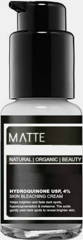 Matte Hydroquinone Skin Bleaching Cream 4%