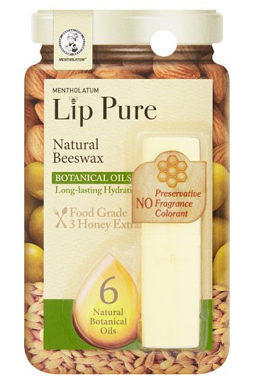 Mentholatum Lip Pure Natural Beeswax Botanical Oils
