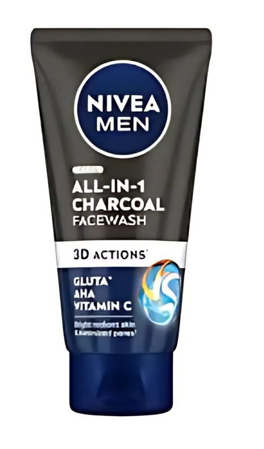 NIVEA MEN All In 1 Charcoal Facewash 3d Actions