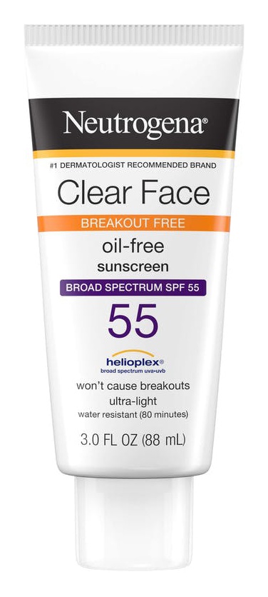 Neutrogena Clear Face Oil Free Suncreen Spf 55