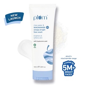 PLUM Rice water & 2% niacinamide simply bright face wash
