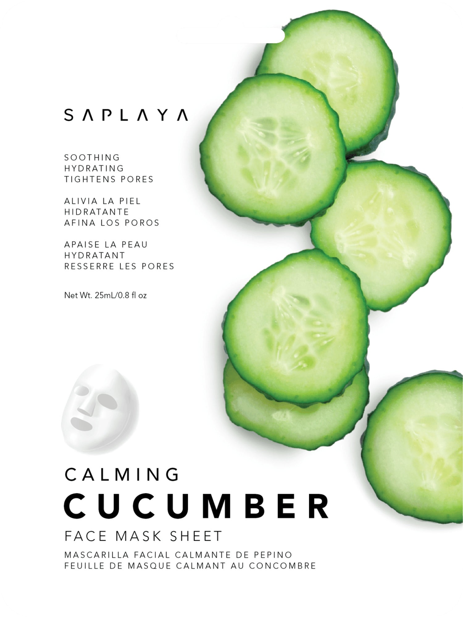 Saplaya Calming Cucumber Face Mask Sheet