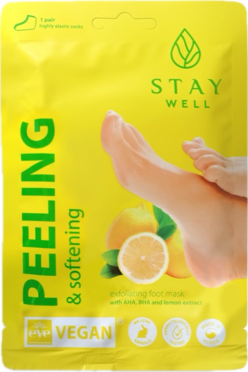 Stay Well Peeling & Softening Foot Mask Lemon