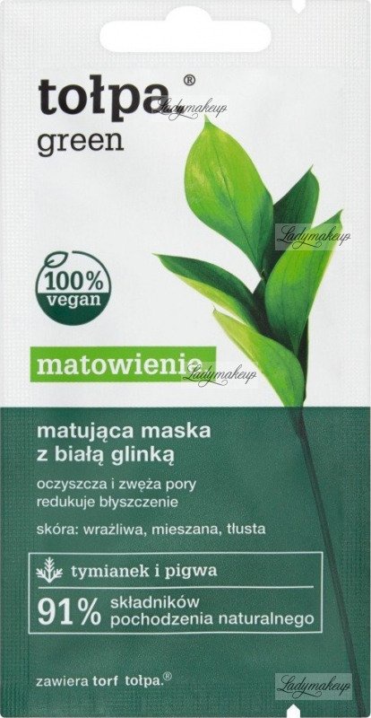 TOŁPA Green Matt Face Mask