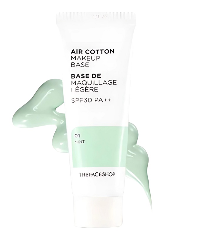 The Face Shop Air Cotton Make Up Base Mint