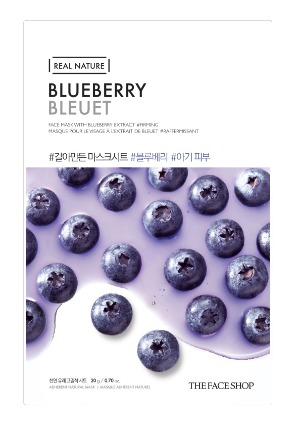 The Face Shop Real Nature Of Blueberries Sheet Mask
