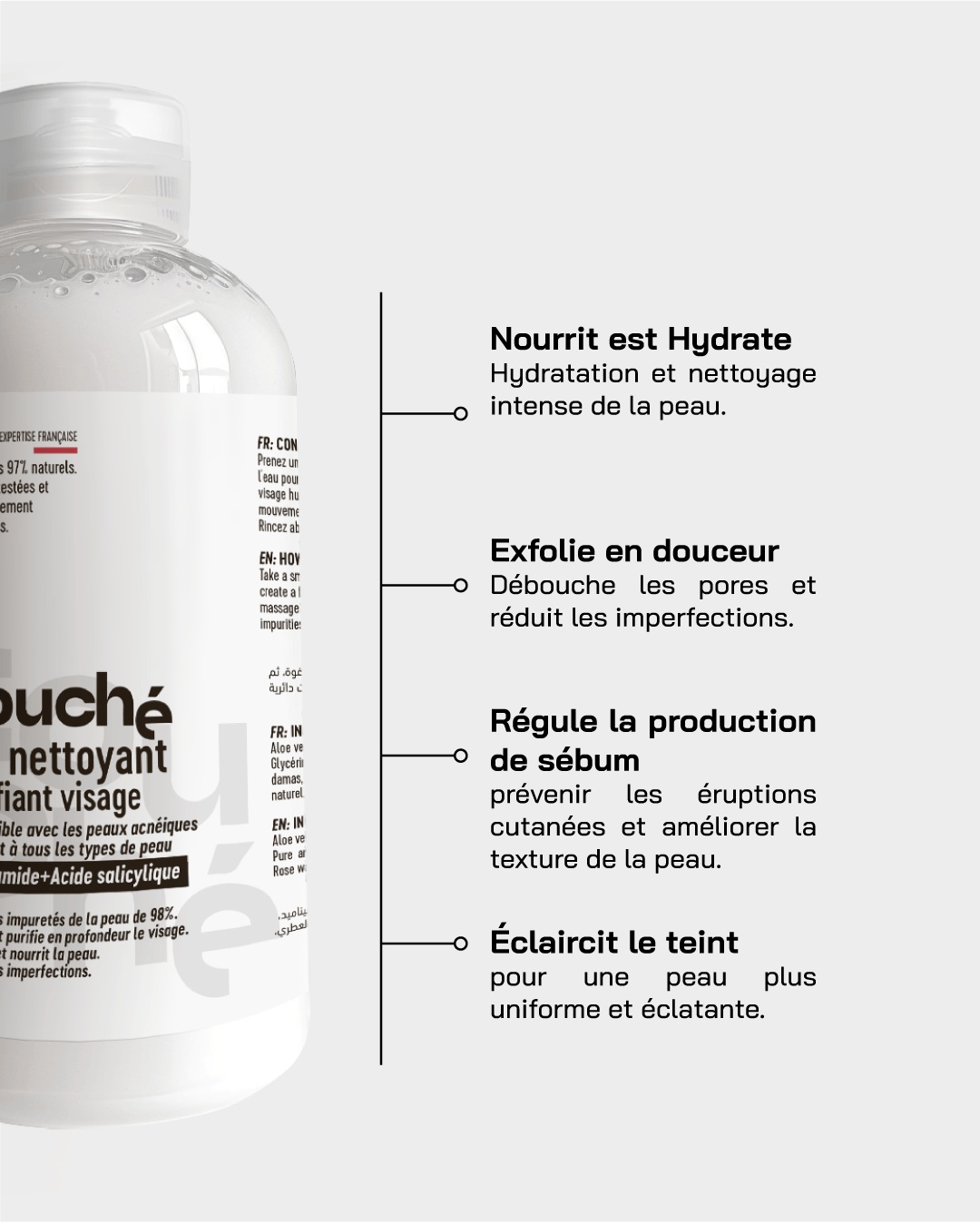 Touché Gel Nettoyant Purifiant Visage