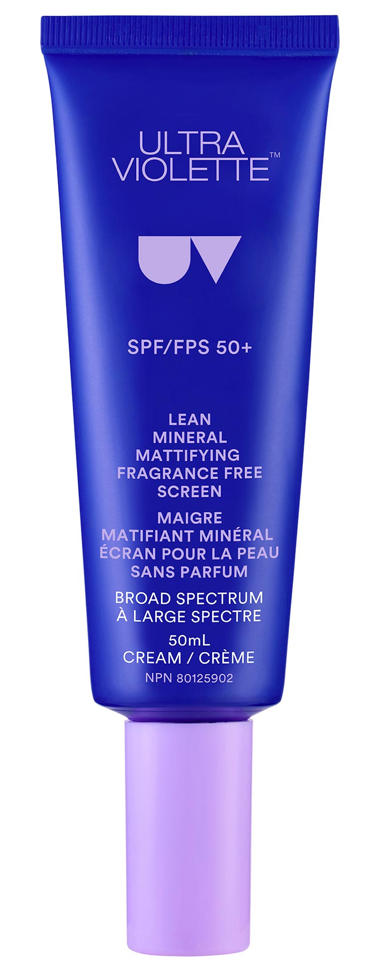 Ultra Violette Lean Mineral Mattifying SPF 50+ Fragrance Free Screen