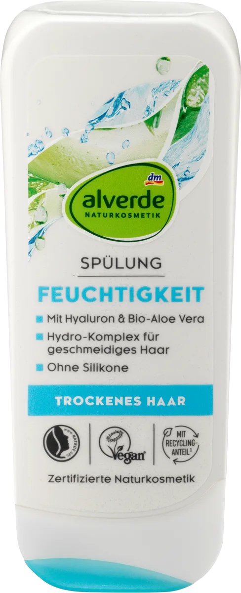 alverde Feuchtigkeit Aloe Vera & Hyaluron Spülung