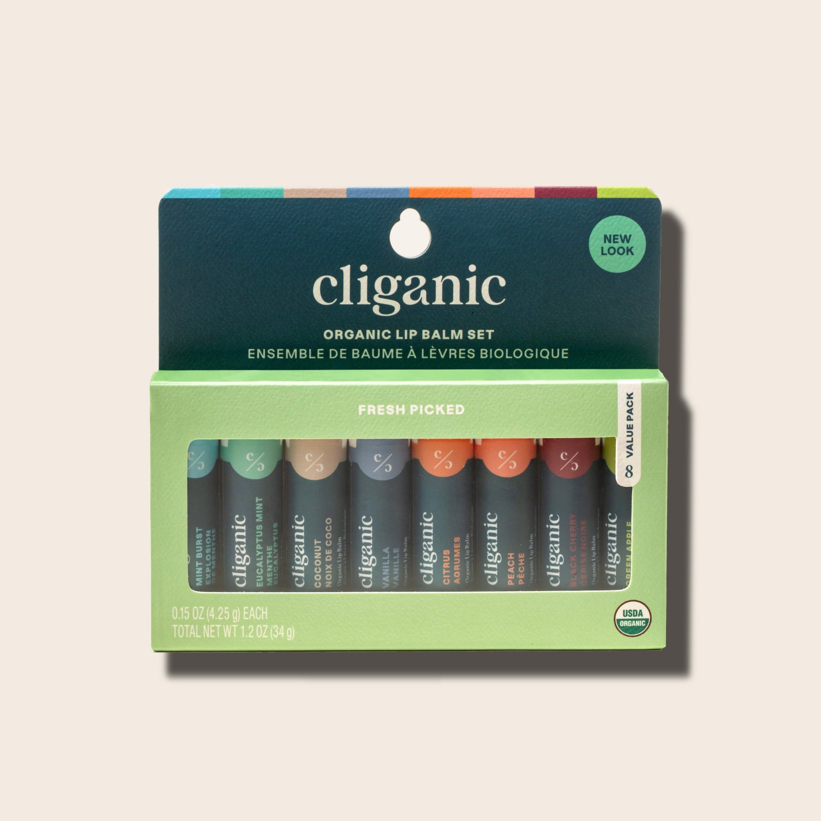 cliganic Organic Lip Balm Set - Fresh Picked