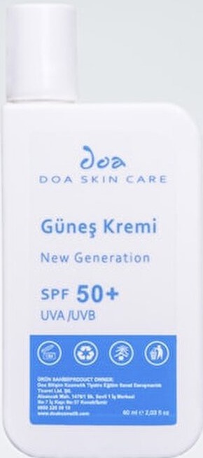 doa kozmetik New Generation Güneş Kremi