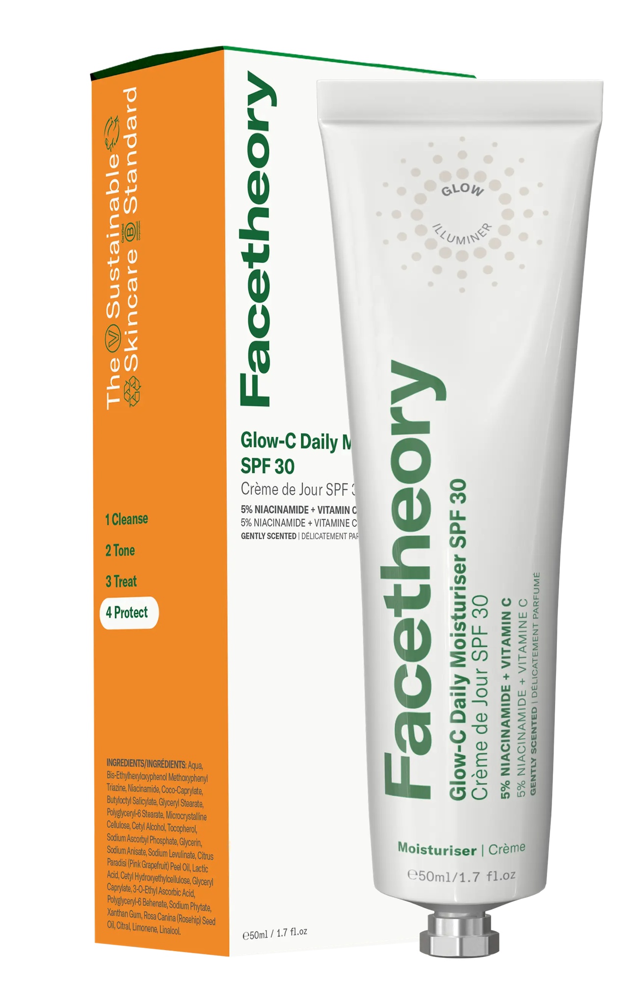 facetheory Glow-c Daily Moisturiser SPF 30 Unscented